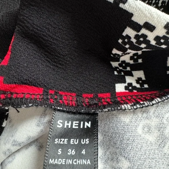 SHEIN Plaid High Neck Long Sleeve Dress - Picture 6 of 6